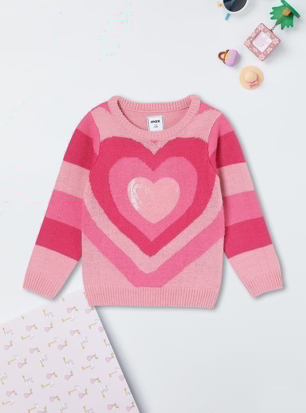 Girls Sequinned Sweater