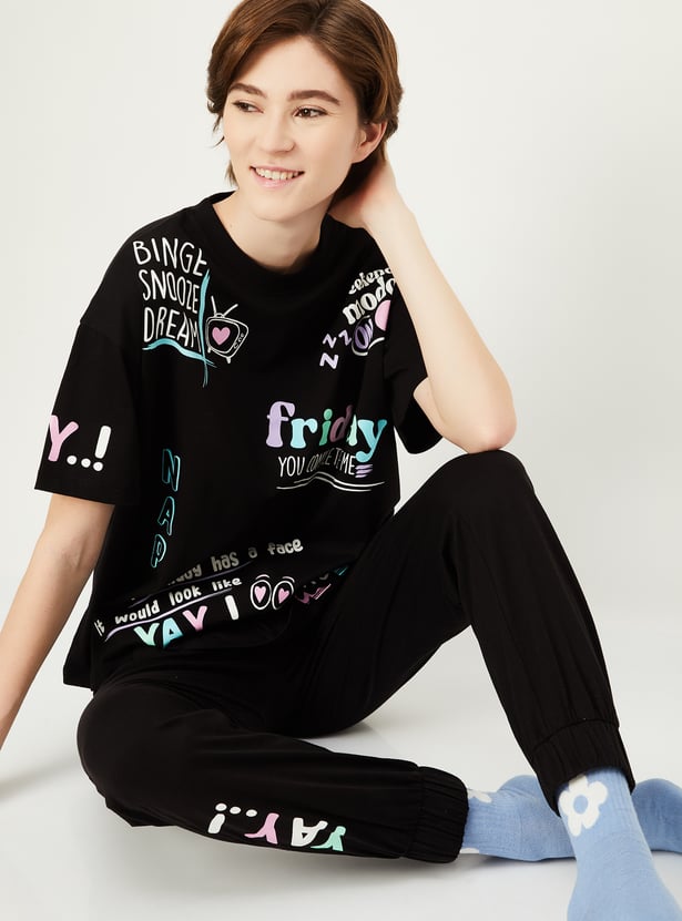 Women Printed PJ Set