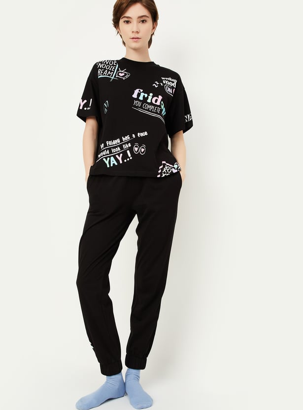 Women Printed PJ Set