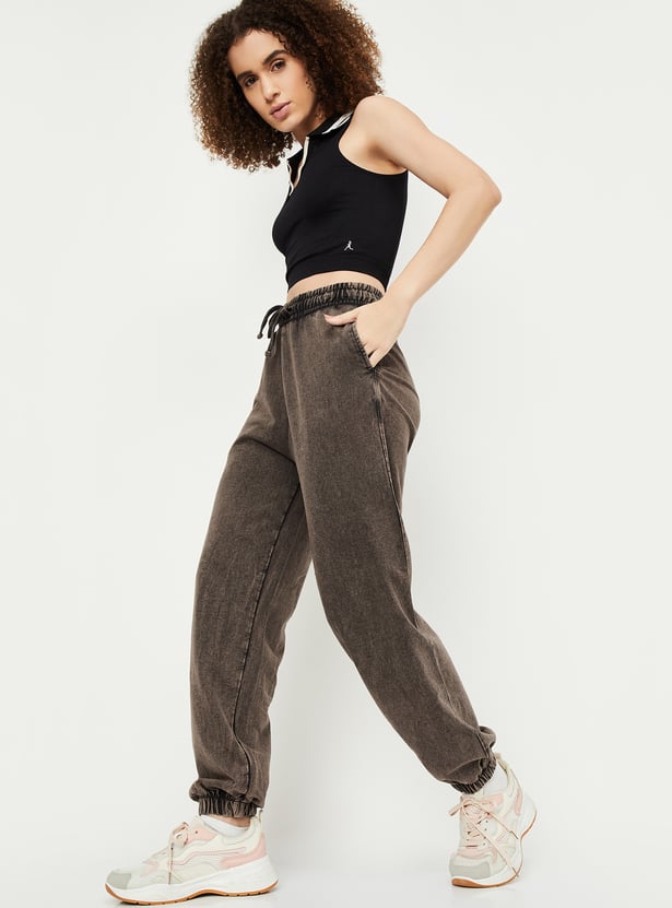 Women Acid Washed Athleisure Joggers