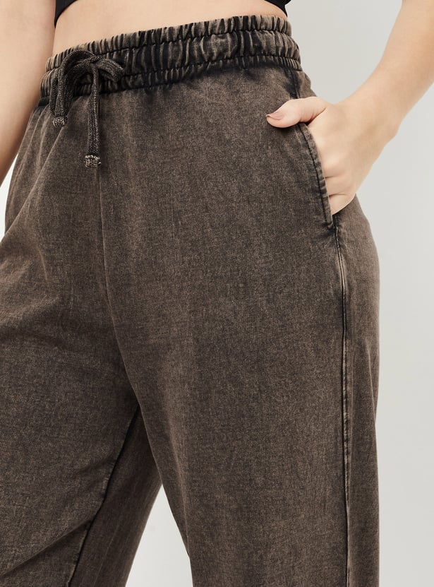 Women Acid Washed Athleisure Joggers