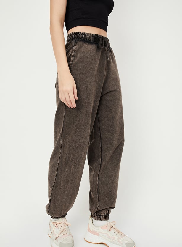 Women Acid Washed Athleisure Joggers