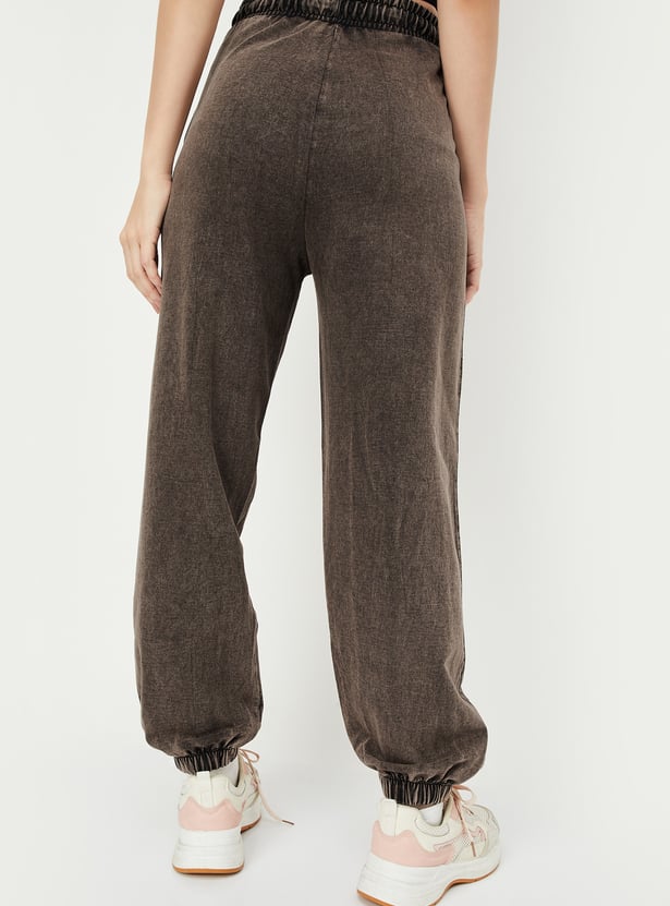 Women Acid Washed Athleisure Joggers