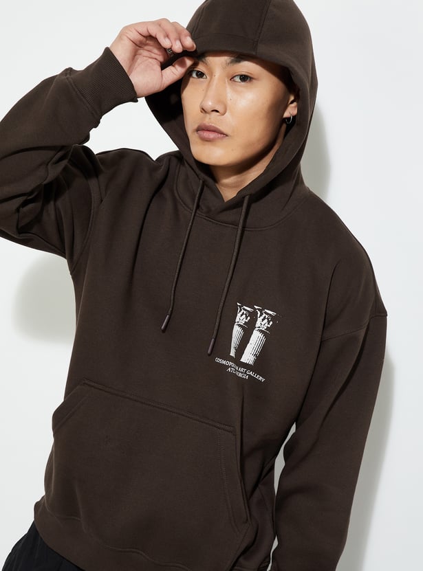 URB_N Men Oversized Back Printed Hooded Sweatshirt