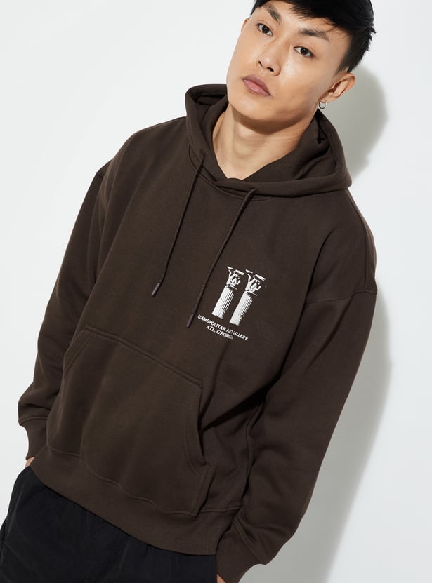 URB_N Men Oversized Back Printed Hooded Sweatshirt