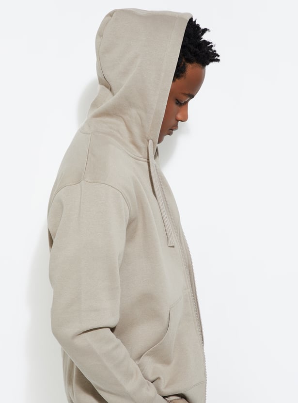 URB_N Men Solid Hooded Sweatshirt