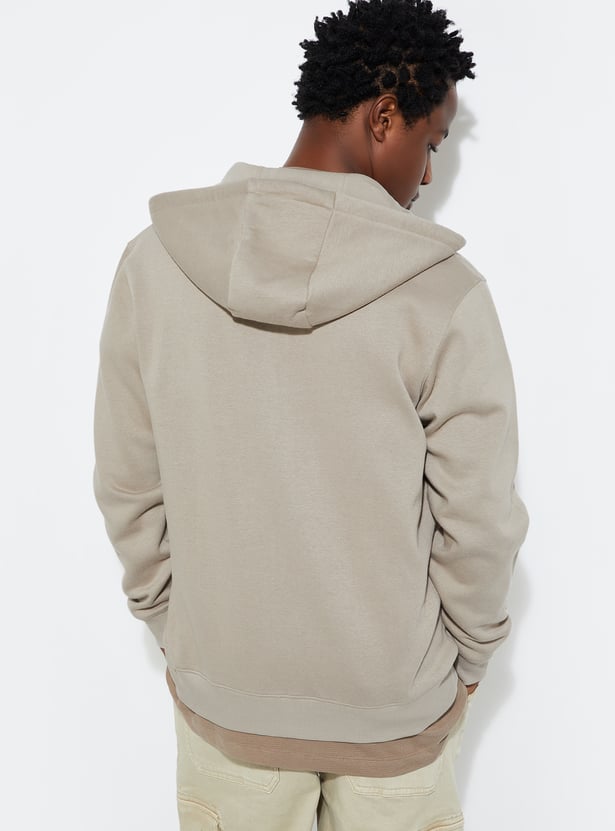 URB_N Men Solid Hooded Sweatshirt