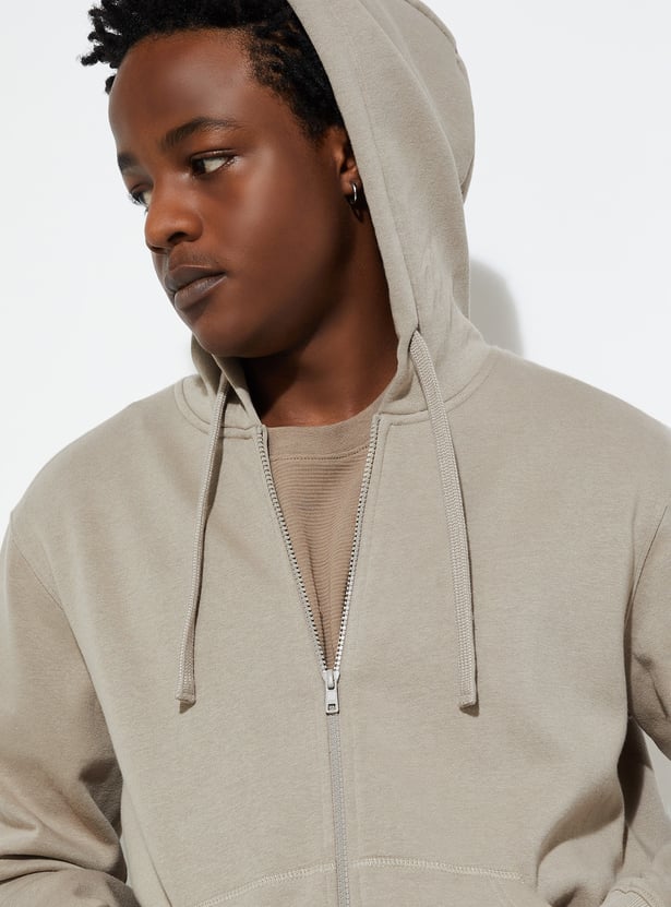 URB_N Men Solid Hooded Sweatshirt