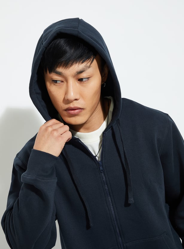 URB_N Men Solid Hooded Sweatshirt