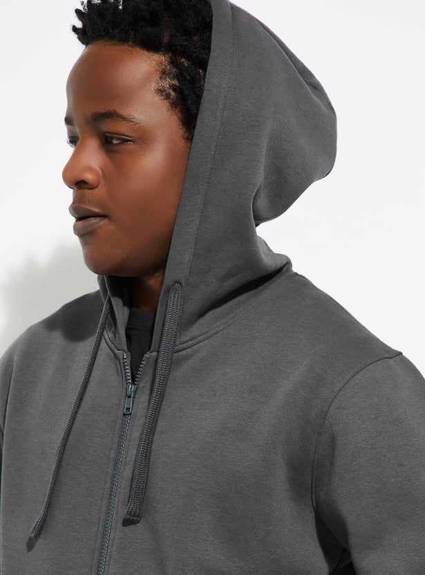 URB_N Men Solid Hooded Sweatshirt