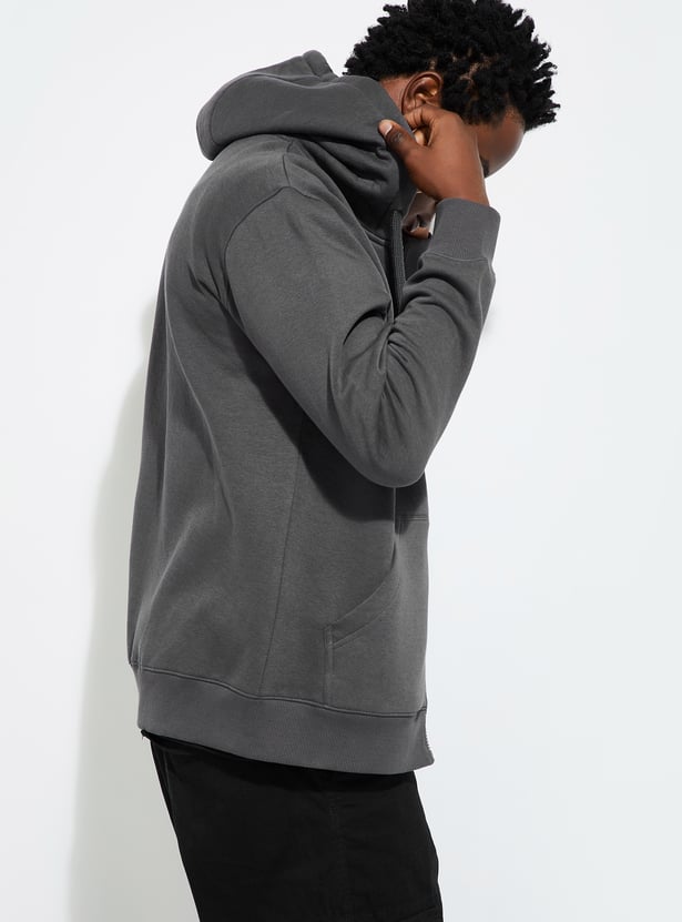 URB_N Men Solid Hooded Sweatshirt