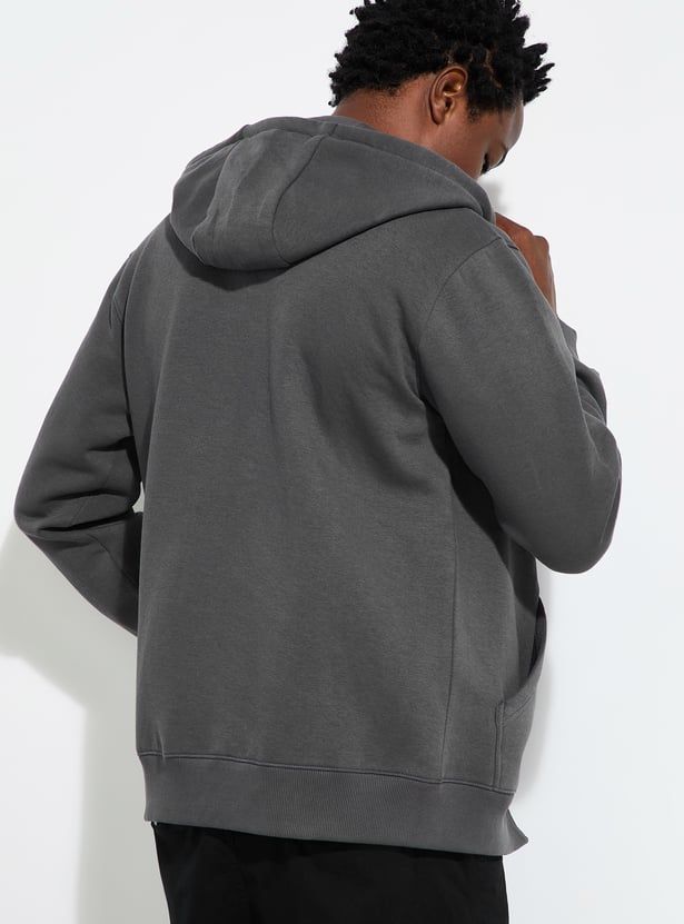 URB_N Men Solid Hooded Sweatshirt