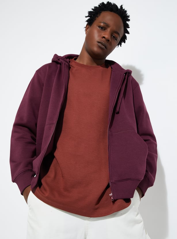 URB_N Men Solid Hooded Sweatshirt