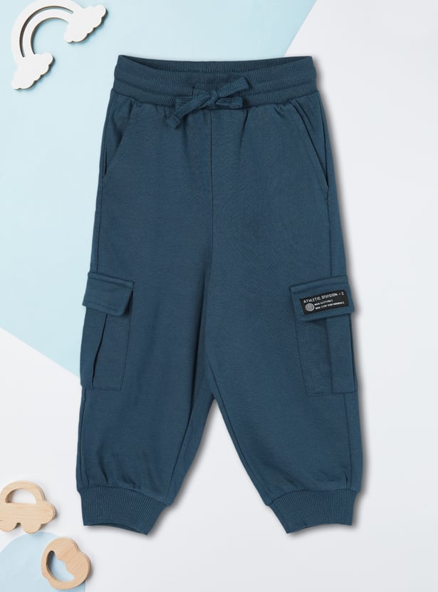 Boys Solid Cargo Joggers