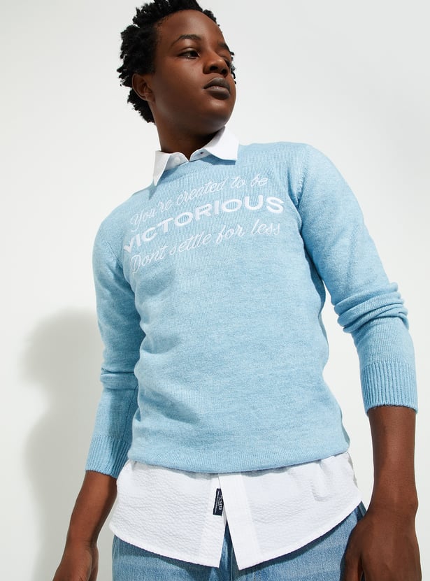 URB_N Men Embroidered Sweater