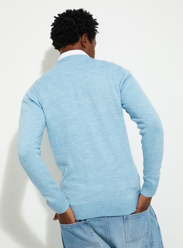 URB_N Men Embroidered Sweater