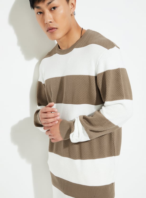 URB_N Men Striped Sweater