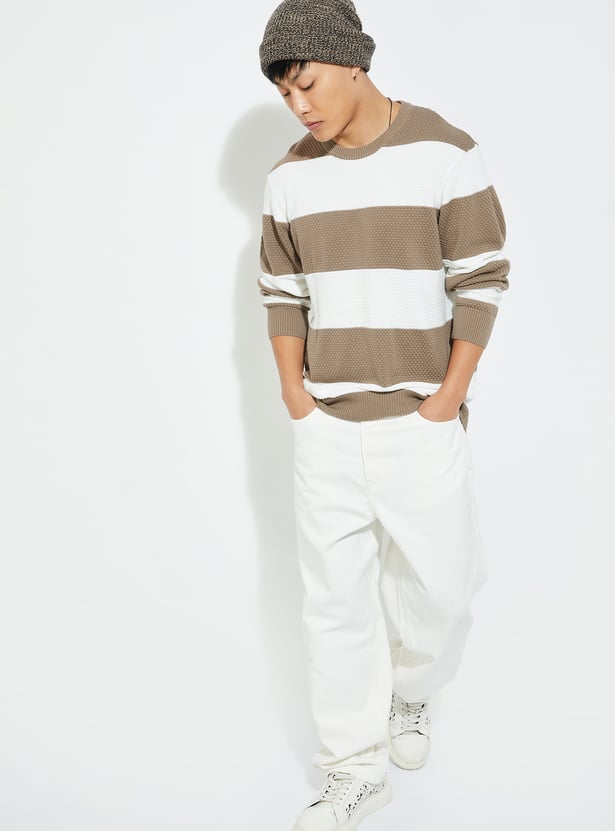 URB_N Men Striped Sweater