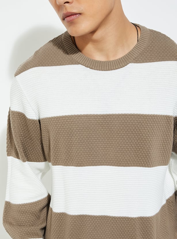 URB_N Men Striped Sweater