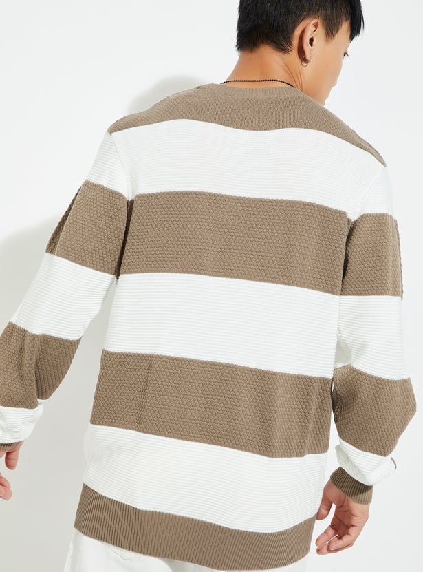 URB_N Men Striped Sweater