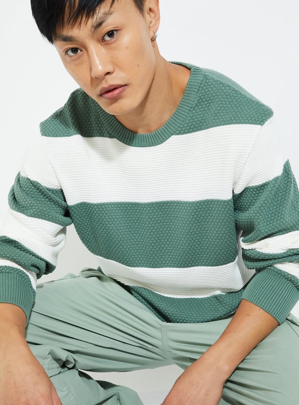 URB_N Men Striped Sweater