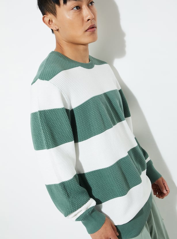 URB_N Men Striped Sweater