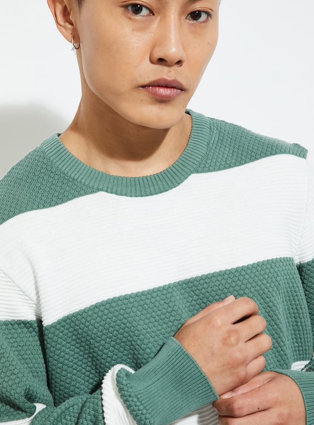 URB_N Men Striped Sweater