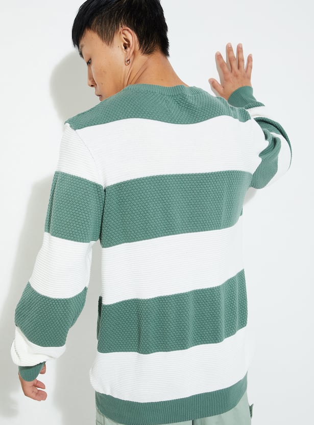 URB_N Men Striped Sweater