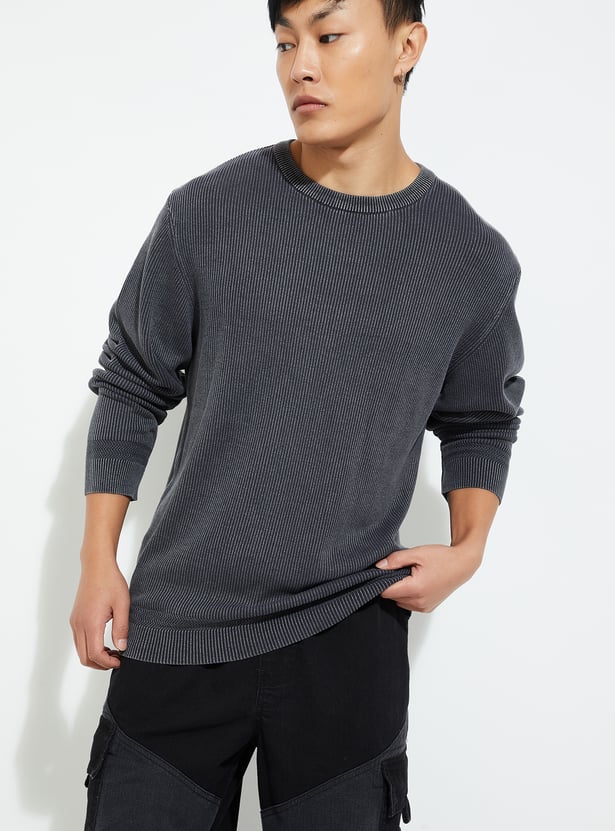 URB_N Men Acid Washed Sweater