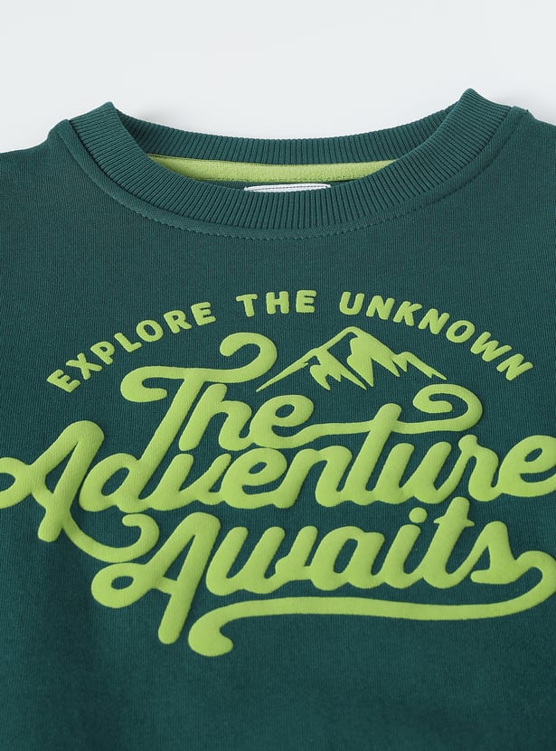 Boys Typographic Printed Sweatshirt
