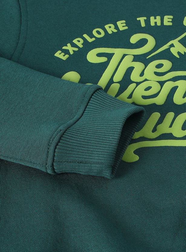 Boys Typographic Printed Sweatshirt