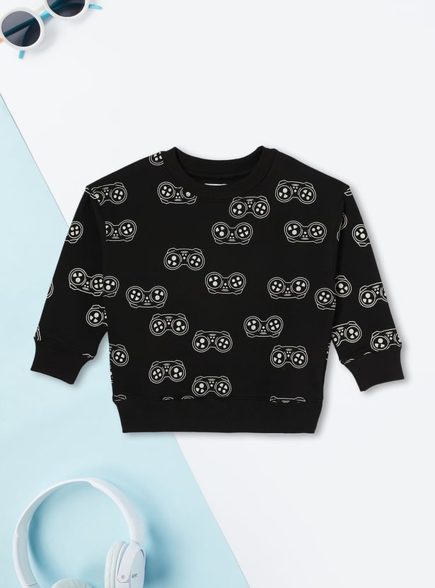 Girls All-Over Printed Sweatshirt