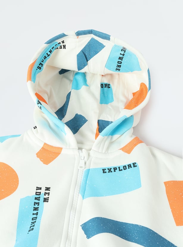 Boys Printed Hooded Sweatshirt