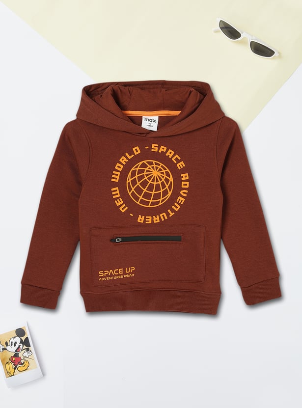 Boys Printed Hooded Sweatshirt