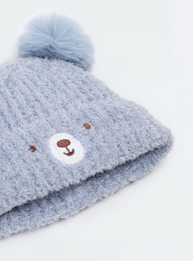 Boys Knitted Beanie & Mitten Set