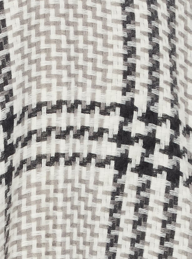 Women Checked Poncho
