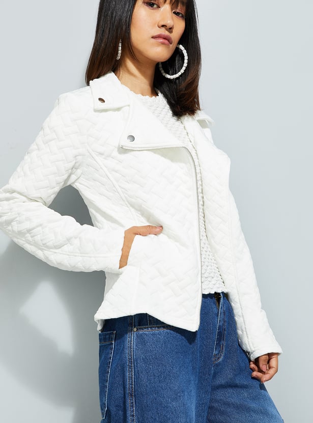 URB_N Women Quilted Biker Jacket