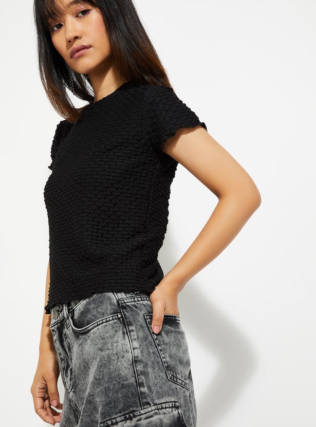 ALAYA F x URB_N Women Textured Top