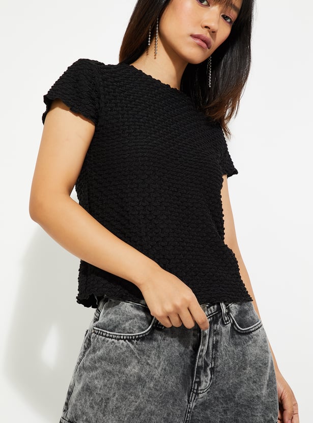 ALAYA F x URB_N Women Textured Top