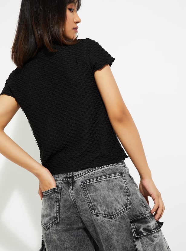 ALAYA F x URB_N Women Textured Top