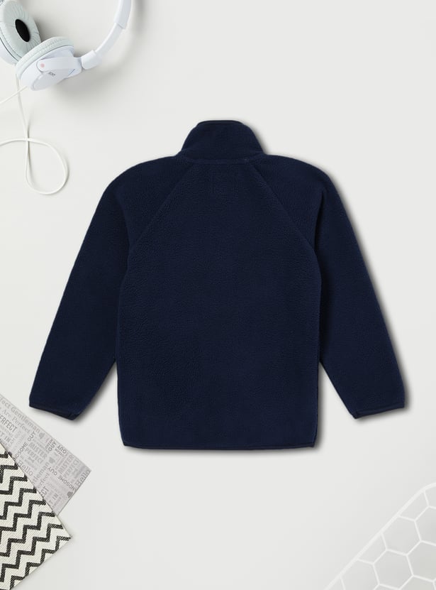 Boys Solid Fleece Jacket