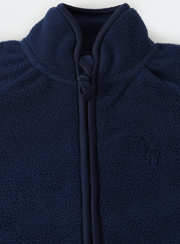 Boys Solid Fleece Jacket