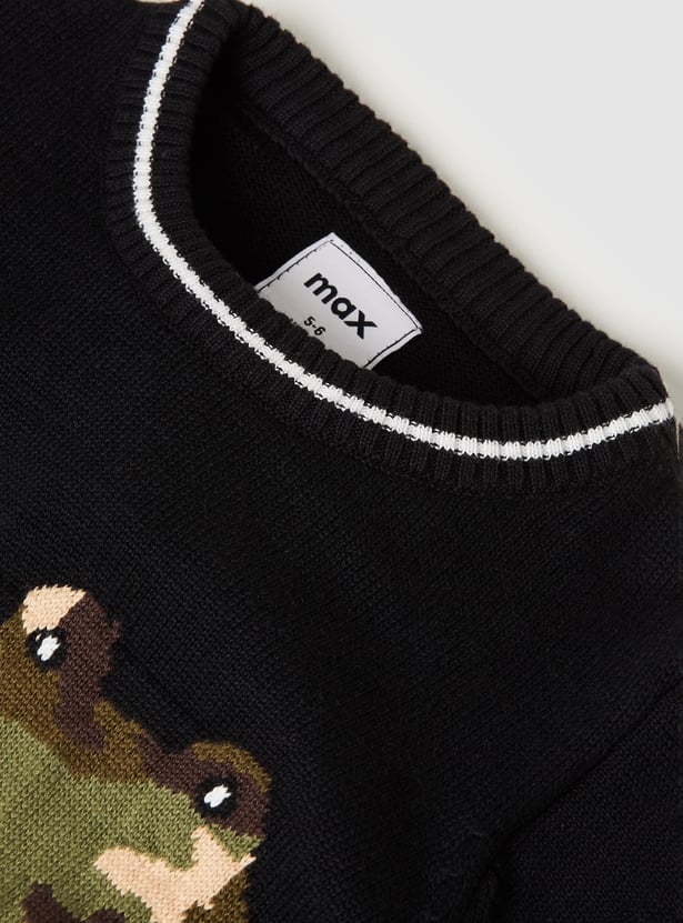 Boys Dino Knit Sweater