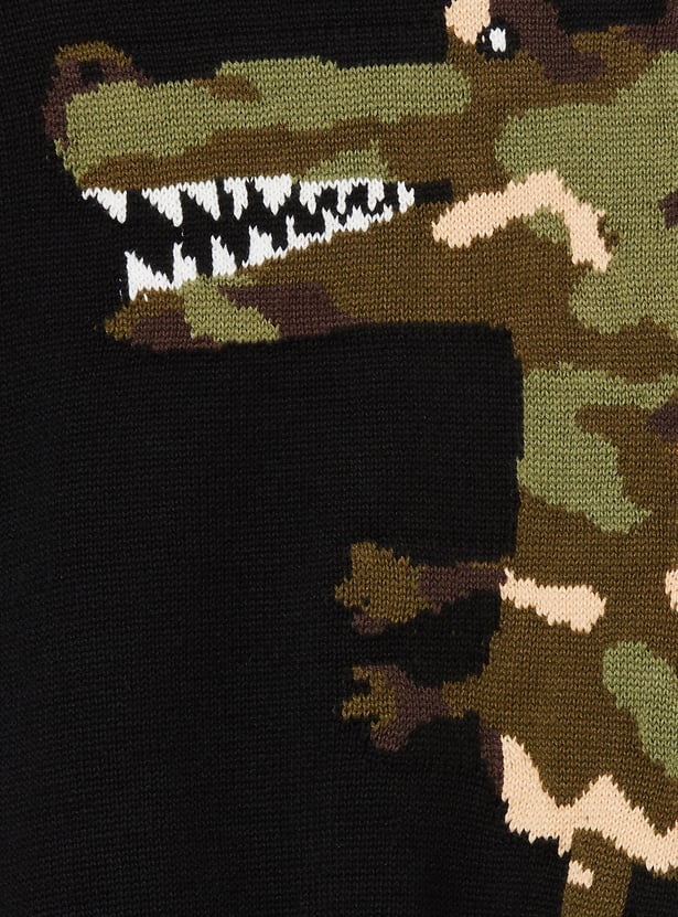 Boys Dino Knit Sweater