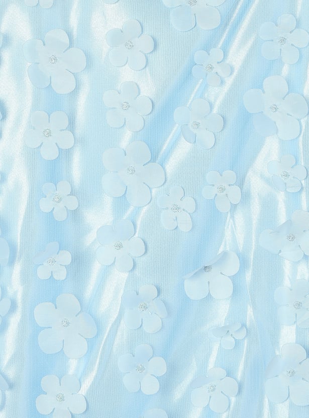 Girls Floral Applique A-Line Dress