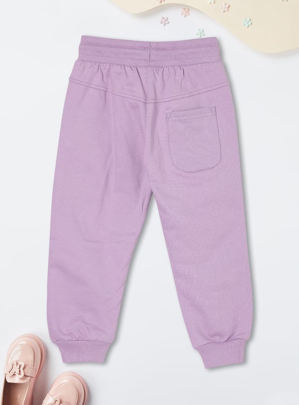 Girls Solid Knit Joggers