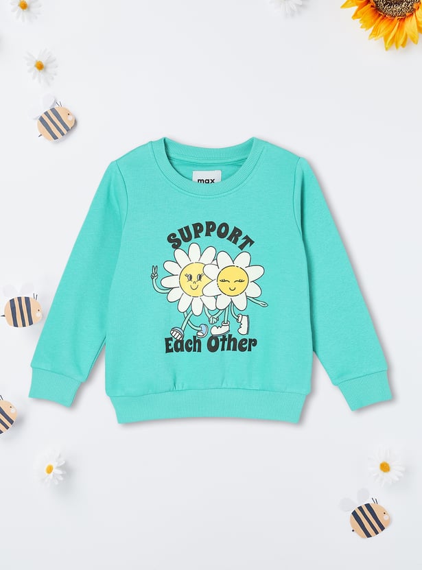 Girls Graphic Printed Sweatshirt