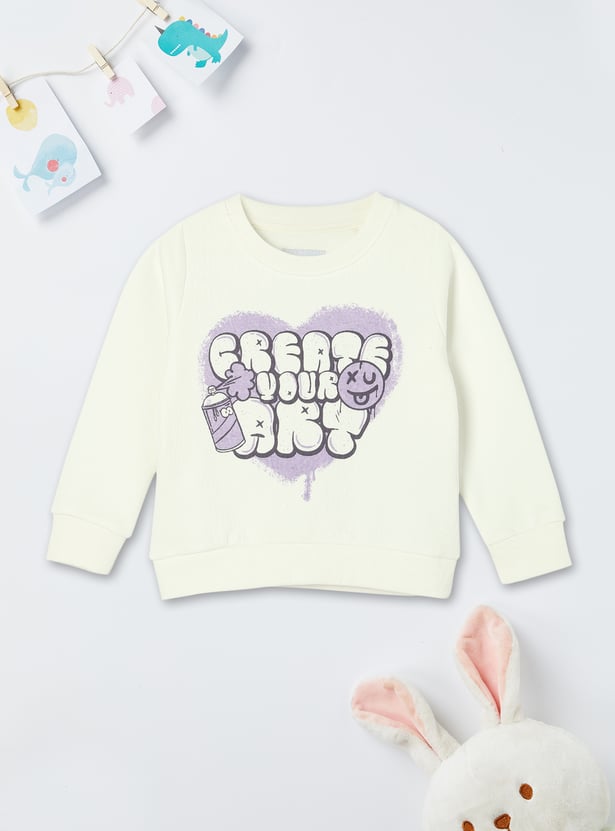 Girls Graphic Printed Sweatshirt