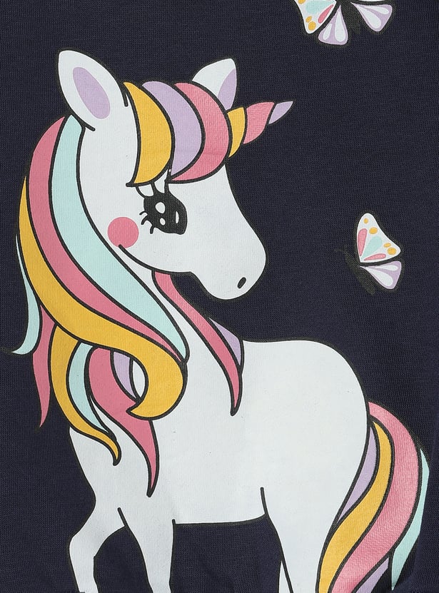 Girls Unicorn Printed Sweatshirt