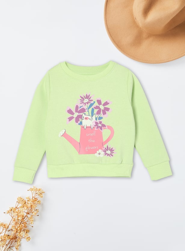 Girls Graphic Printed Sweatshirt